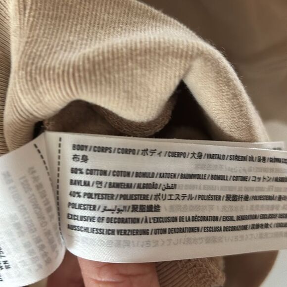 Abercrombie Fitch tan crewneck sweatshirt racing speedway A‎ & F Women’s XS - Picture 6 of 8